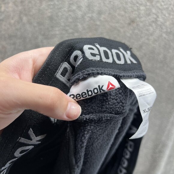 Reebok Pants Mens XL Black Joggers Fleece Lined Athletic Sweatpants - Picture 5 of 12